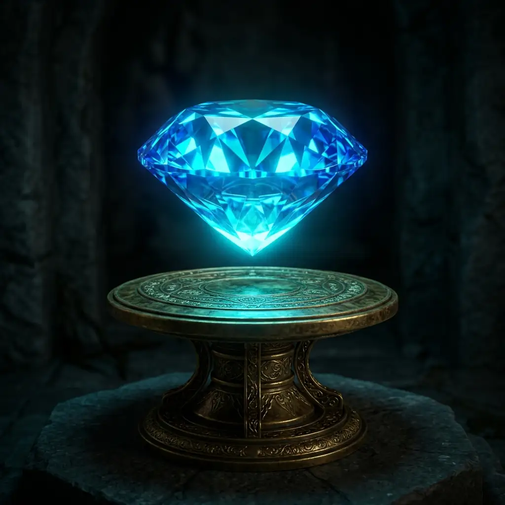 Glowing Sapphire Stardust Crystal